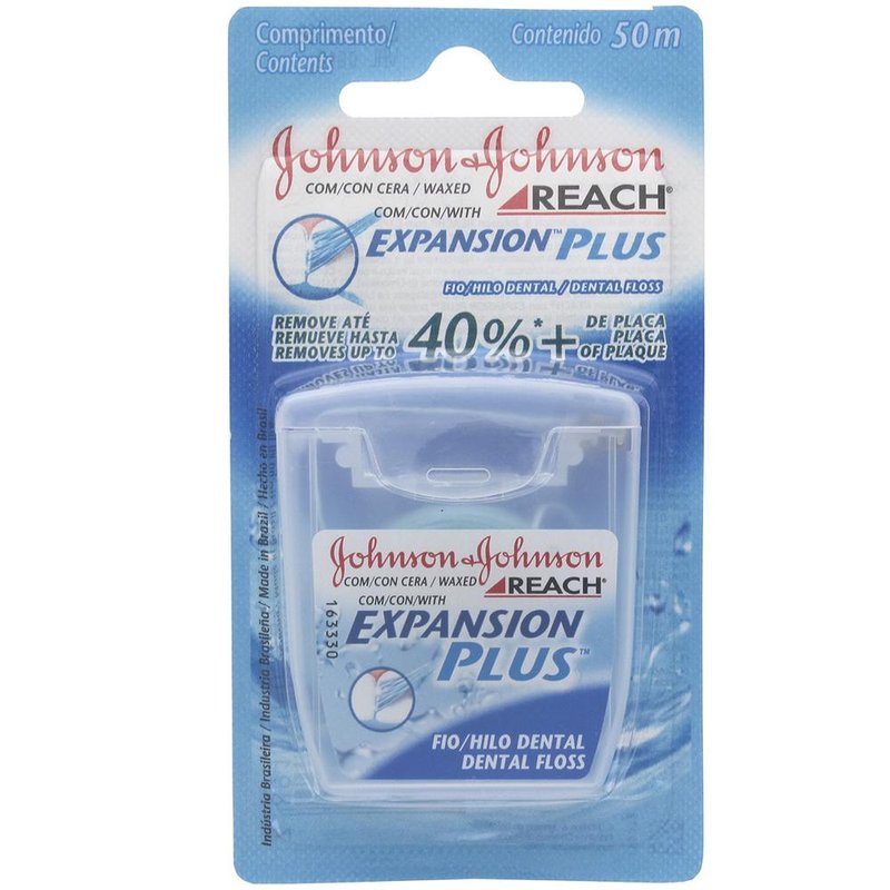 Fio Dental Johnson & Johnson Reach Expansion Plus Regular 50m Drogalider