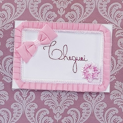 Enfeite De Porta Quadro Vitoria Rosa Essencial Enxovais
