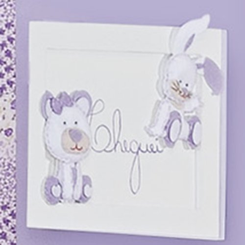 Enfeite De Porta Quadro Luna Lilas Essencial Enxovais