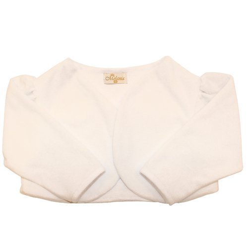 Bolero Baby Branco De Plush Manga Longa Essencial Enxovais