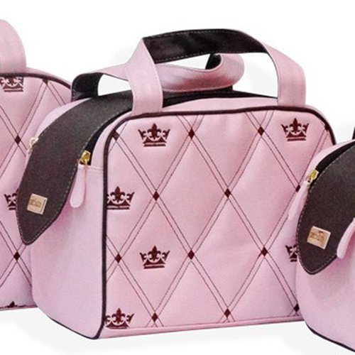 Bolsa maternidade marrom com rosa clearance