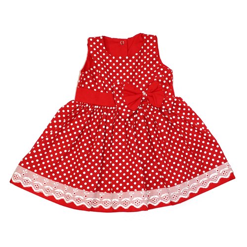 vestido branco de bolinhas