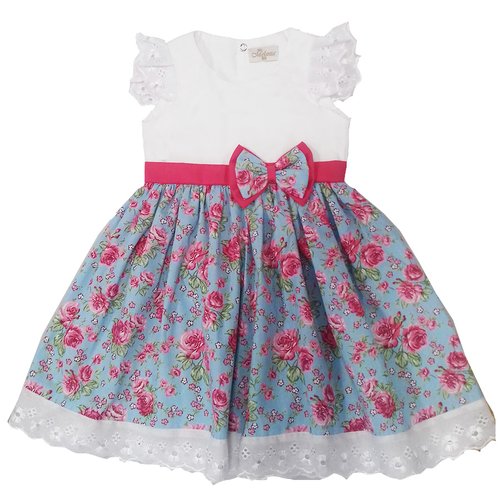 vestido infantil flores