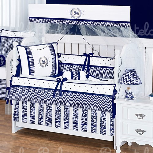Kit berço cavalinho azul marinho Clearance