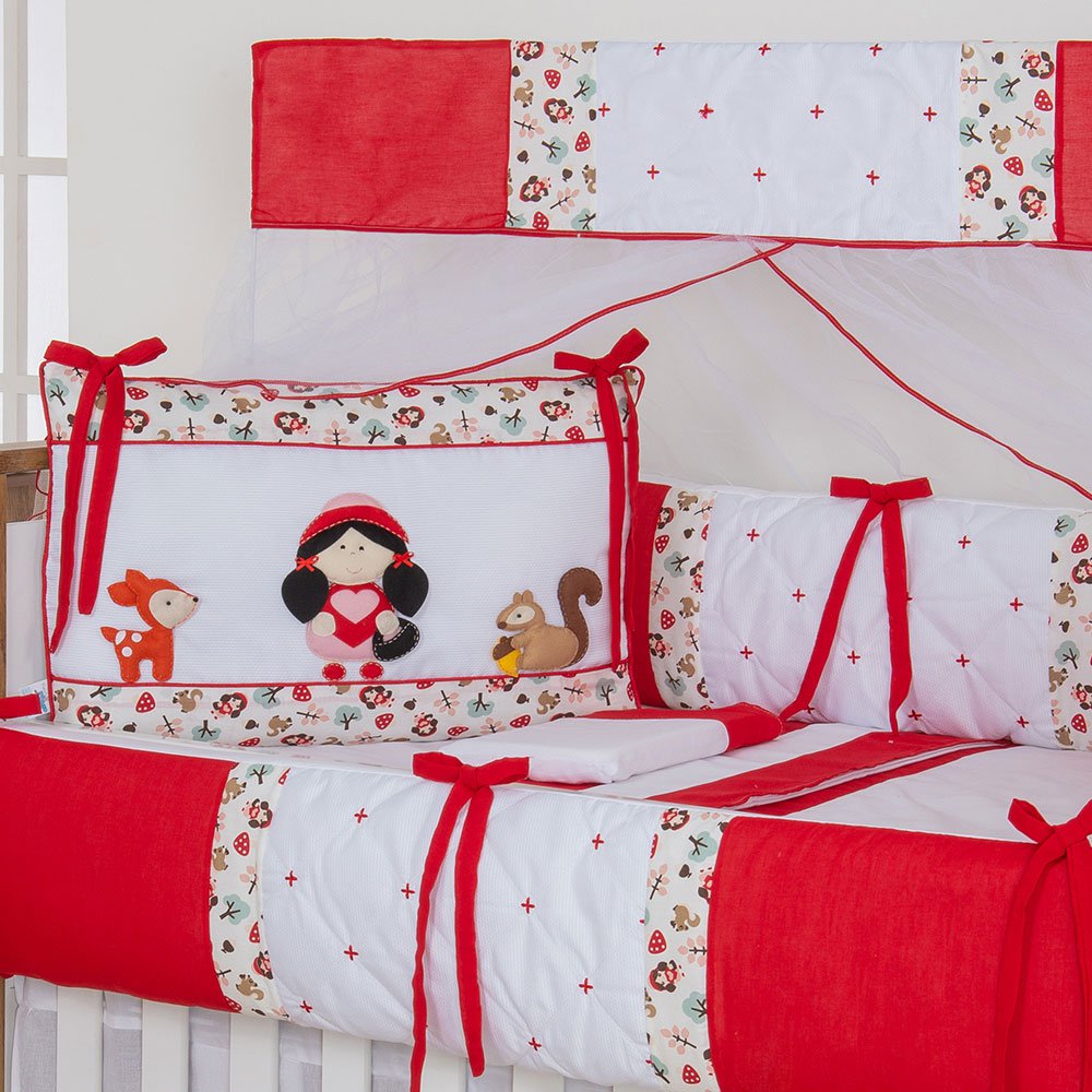 Kit de berço vermelho feminino clearance