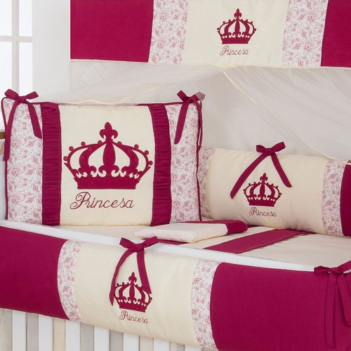 Kit berço vermelho marsala clearance