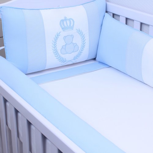 Kit berço urso principe azul claro