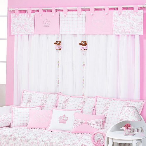 Cortina Para Quarto De Bebe Menina 2 00m Varao Duplo Ninos Branco Rosa Essencial Enxovais Cortina Para Quarto De Bebe Menina 2 00m Varao Duplo Ninos Branco Rosa Essencial Enxovais