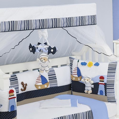 Kit berço urso marinheiro azul Clearance
