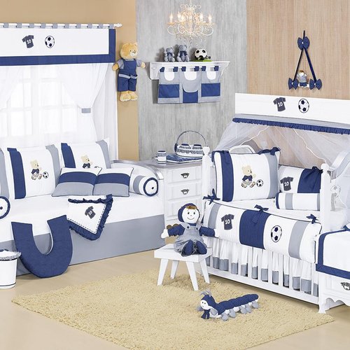 Quarto De Bebe Urso Futebol Essencial Enxovais Confira algumas dicas para decorar o cantinho do seu pequeno sem nao e novidade para ninguem que as mamaes gostam muito de enfeitar o ambiente com moveis para quarto de bebe e itens decorativos, mas e. quarto bebe completo urso futebol marinho sem enxoval cama baba