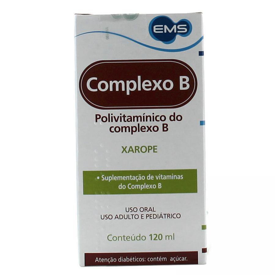 Complexo B EMS caixa com 1 frasco com 120mL de xarope