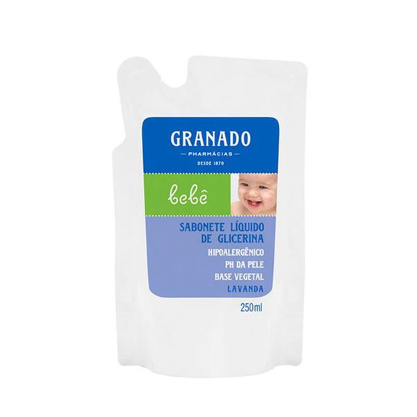 Sabonete De Glicerina Granado Bebe Lavanda Refil Liquido 1 Unidade Com 250ml