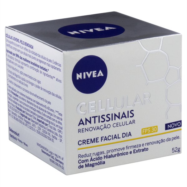 Nivea Cellular Hialurônico Diurno Resenha Creme Hidratante Facial Nivea Cellular Antissinais Diurno FPS 30 com 52g