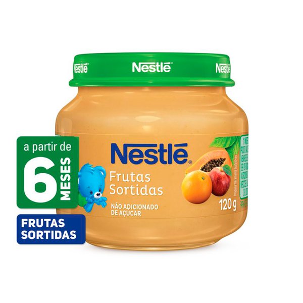 Papinha Nestle Baby 6 Meses Frutas Sortidas 1 Unidade Com 1g