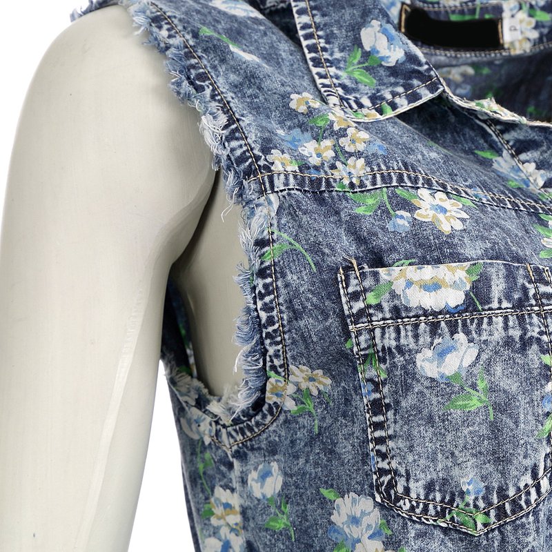 vestido jeans florido