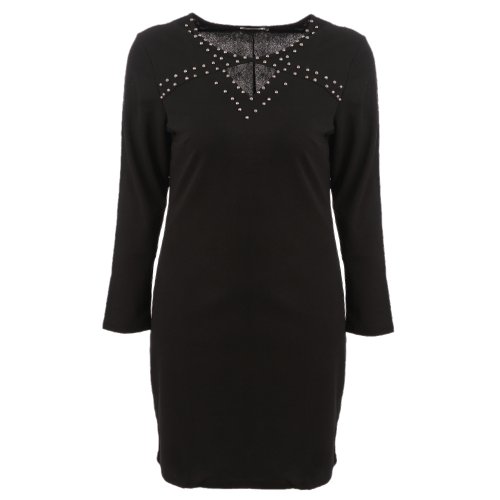 vestido gola choker plus size