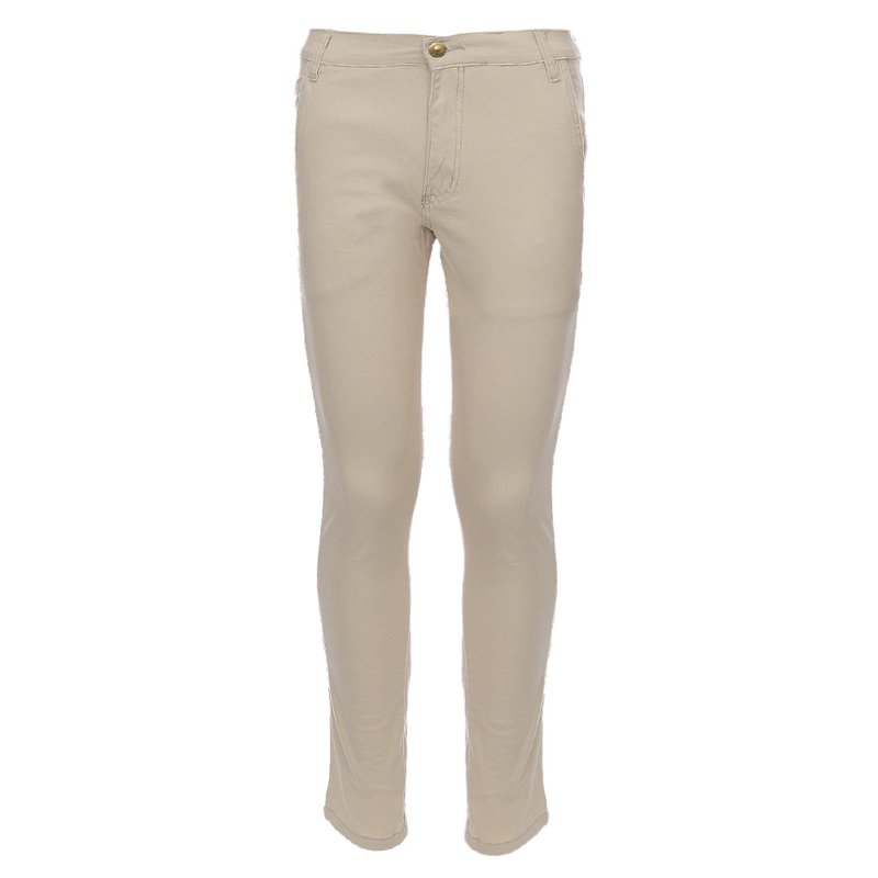 calça jeans bege