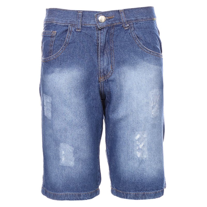 bermuda jeans de cor