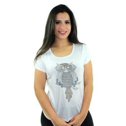 Baby look feminina estampada clearance