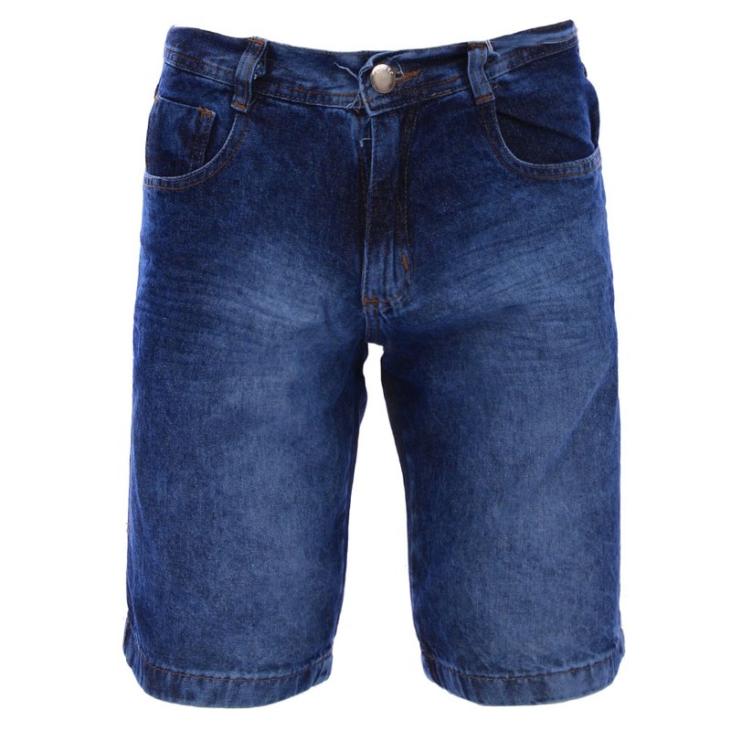 bermuda jeans manchada