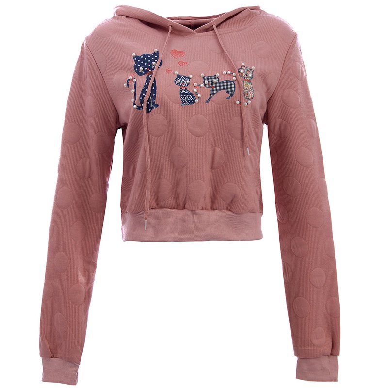 cropped moletom manga longa