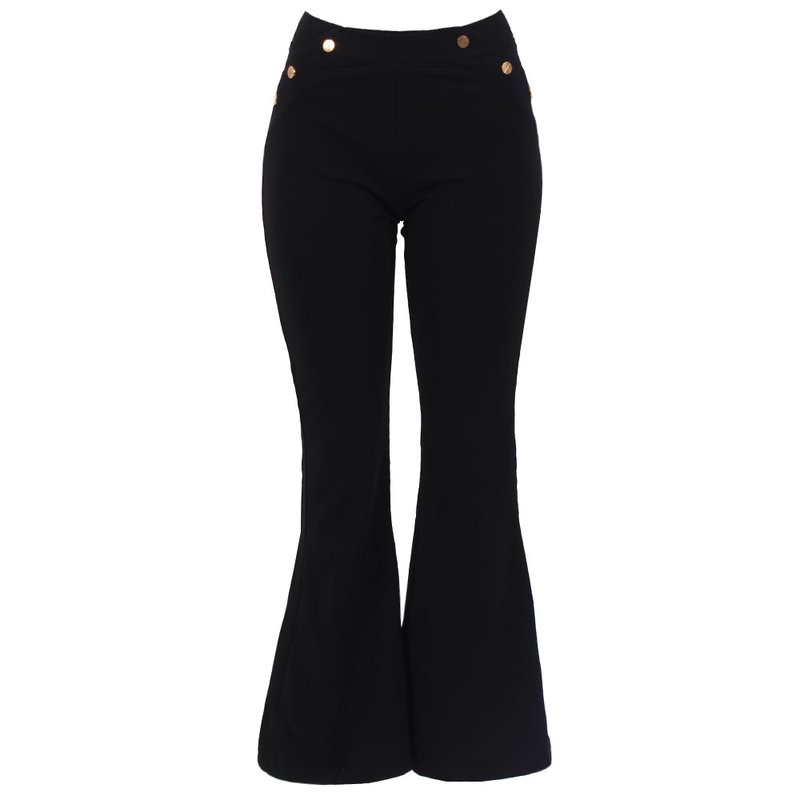 calça de cotton flare