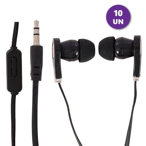 Kit 10 Mini Fone De Ouvido Silicone Com Microfone \