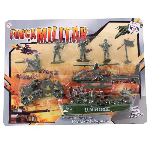 Kit Militar Exército Com 8 Peças De Brinquedo - Compre Agora - Feira da  Madrugada SP