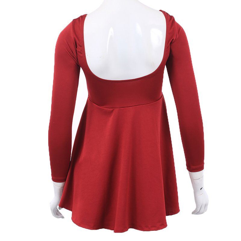 vestido canoa manga longa