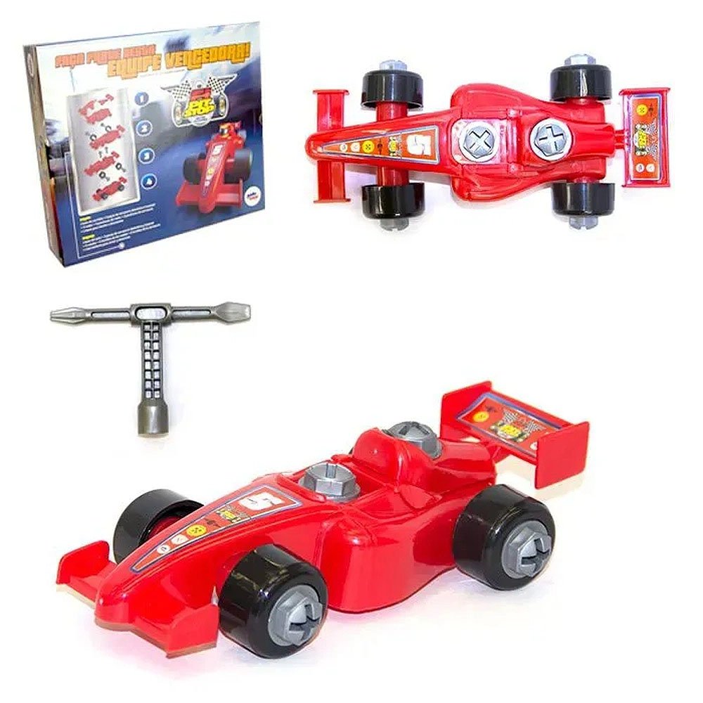 Kit Carro Fórmula 1 Pit Stop Com 14 Peças Brinquedo Infantil - Compre