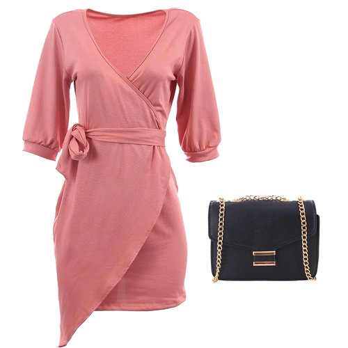 vestido transpassado gg