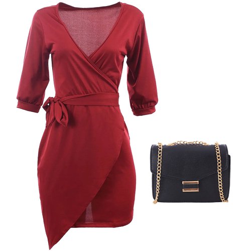 vestido transpassado gg
