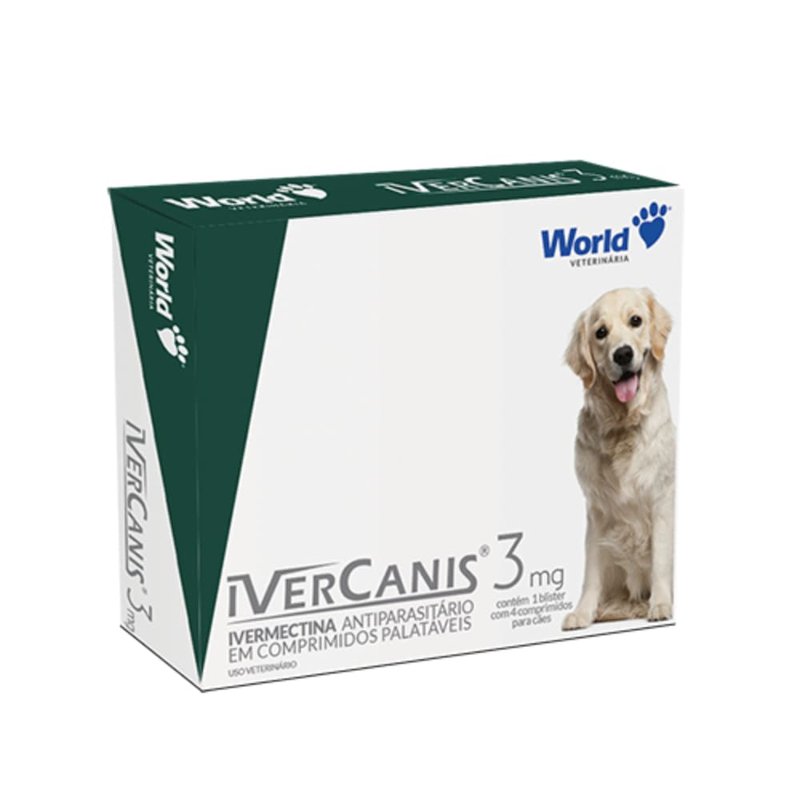 Ivercanis - Antiparasitário com 4 Comprimidos - World Veterinária | Loja  Agropecuária