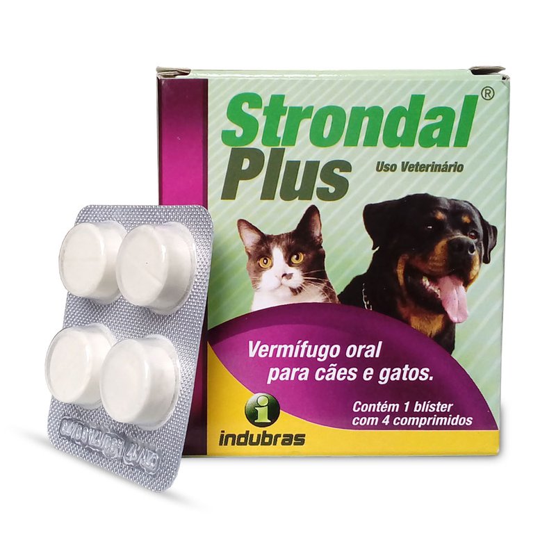 Strondal Plus - 4 Comprimidos | Loja Agropecuária