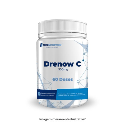 Drenow C 500mg 60 Doses Tratamento Da Celulite Newnutrition