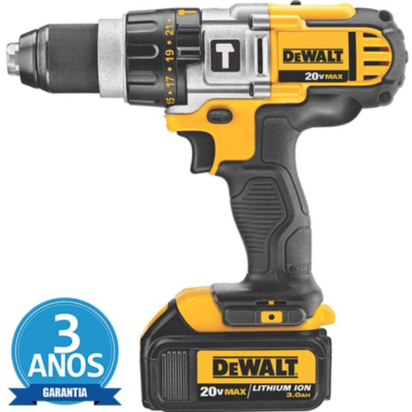 Parafusadeira Furadeira De Impacto 3 Vel 20v Lition 3 0ah Com Carregador 220v E 2 Baterias Dewalt Dcd985l2