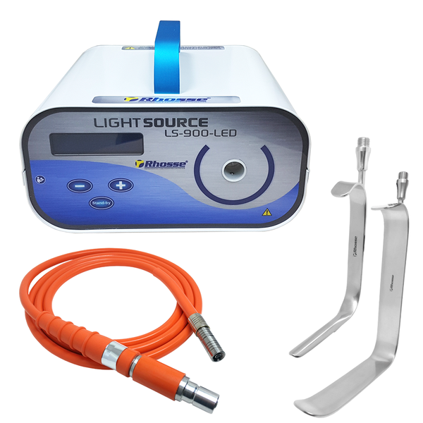 Kit Fonte de Luz LS-900 LED com 2 Afastadores e 1 Cabo Fibra Óptica |  Rhosse Instrumentos e Equipamentos Cirúrgicos