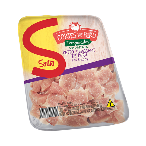 Peito Peru Sadia 800g Sassami Temp Cubos Cong