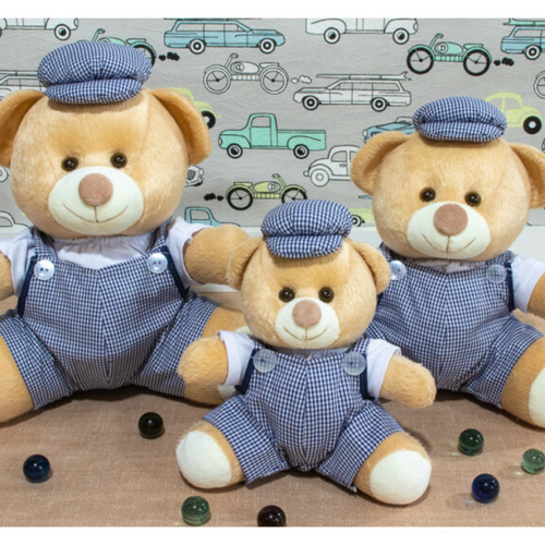 Trio De Ursos Para Nicho Macacao Xadrez Azul Marinho 18 22 26 Cm Tropical Baby Enxovais Berco urso azul variedade de desenhos para uma boa escolha. trio de ursos para nicho macacao xadrez azul marinho 18 22 26 cm